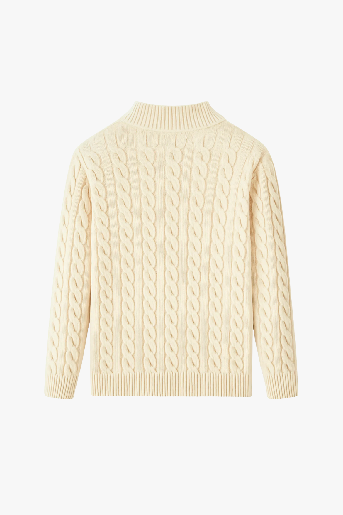 Harbour Men Quarter-Zip Up Sweater - Beige